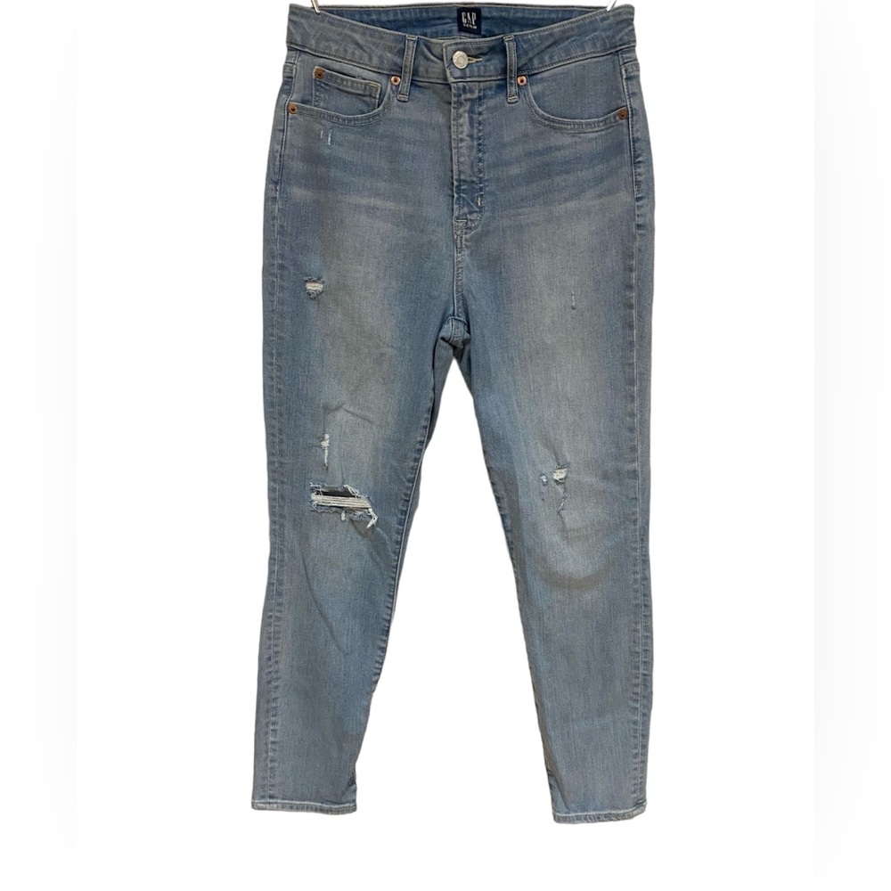 Gap Jeans Denim Skinny Women’s Size 8/29 Curvy True Light Distressed